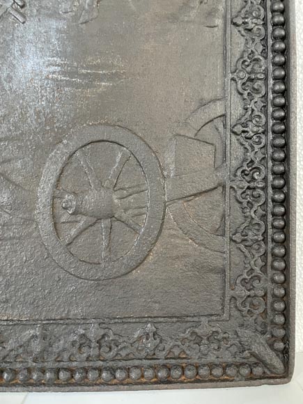 Fireback with peasant scene décor Fireback with peasant scene décor-5