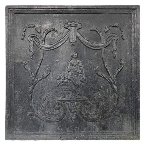 Antique fireback with the allegory of Ceres