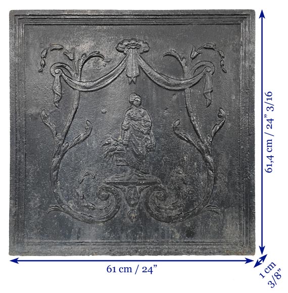Antique fireback with the allegory of Ceres Antique fireback with the allegory of Ceres-6