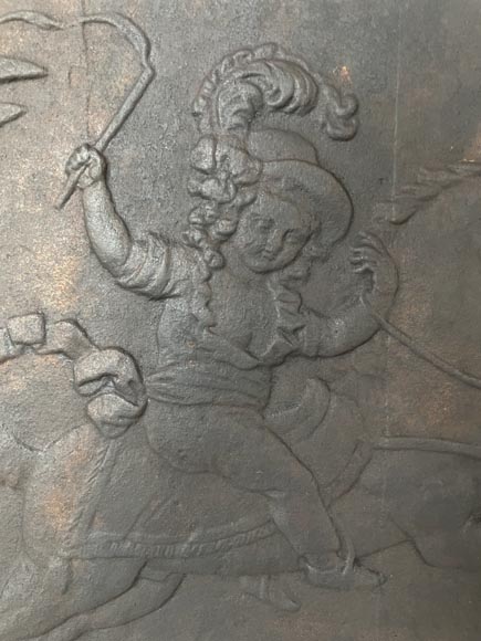 Antique fireback with rider Antique fireback with rider-1