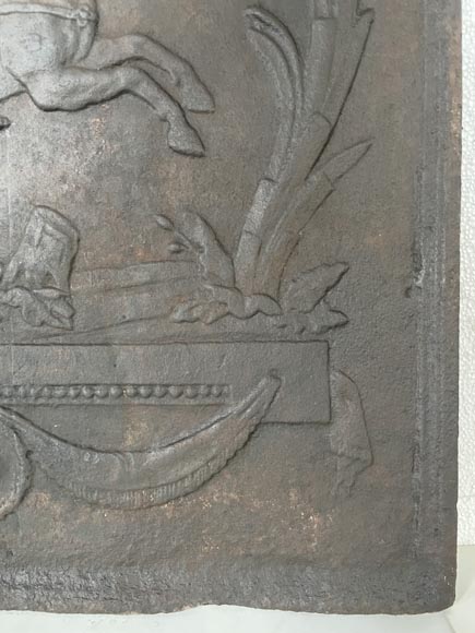 Antique fireback with rider Antique fireback with rider-6