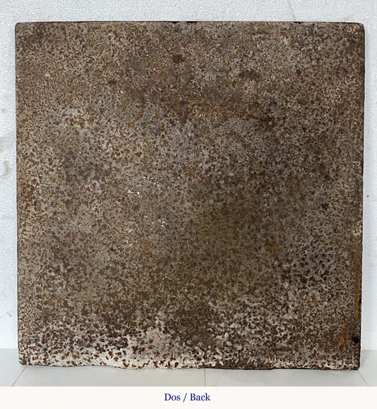 Antique fireback with rider Antique fireback with rider-7