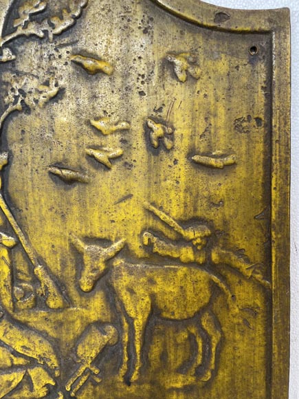 Matrix of a fireback with peasant scene décor Matrix of a fireback with peasant scene décor-3