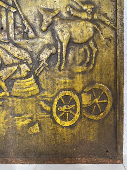 Matrix of a fireback with peasant scene décor Matrix of a fireback with peasant scene décor-6