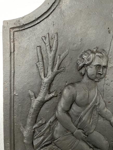 Small fireback with peasants by the fire Small fireback with peasants by the fire-2