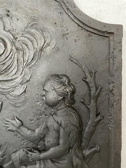 Small fireback with peasants by the fire Small fireback with peasants by the fire-3