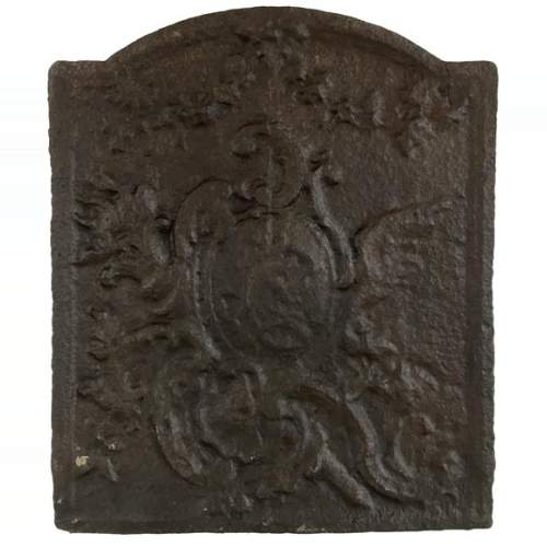 Louis XV style fireback with medallion