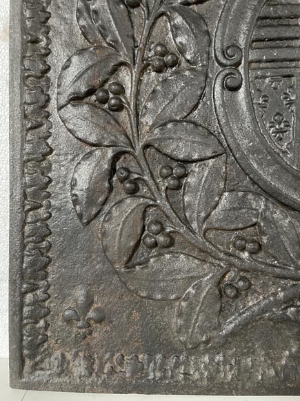 Fireback with France and Navarra coat of arms, 19th century Fireback with France and Navarra coat of arms, 19th century-6