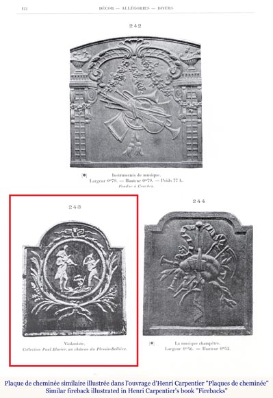 Louis XVI style fireback Louis XVI style fireback