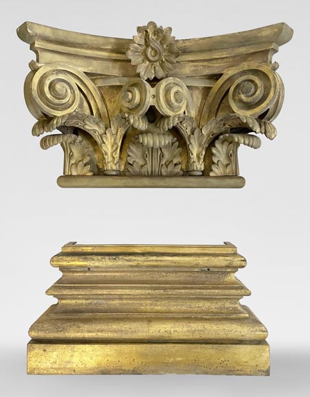 Gaston de PONTALBA - Series of eight composite capitals and bases for pilasters in gilt bronze 1853 Gaston de PONTALBA - Series of eight composite capitals and bases for pilasters in gilt bronze 1853-0