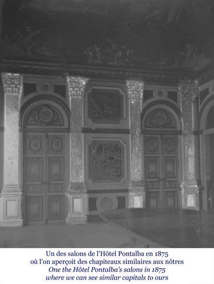 Gaston de PONTALBA - Series of eight composite capitals and bases for pilasters in gilt bronze 1853 Gaston de PONTALBA - Series of eight composite capitals and bases for pilasters in gilt bronze 1853-1