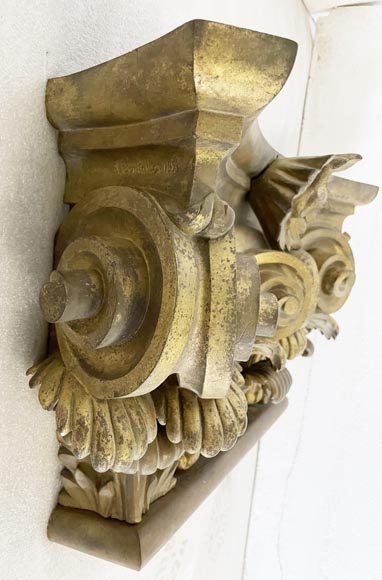 Gaston de PONTALBA - Series of eight composite capitals and bases for pilasters in gilt bronze 1853 Gaston de PONTALBA - Series of eight composite capitals and bases for pilasters in gilt bronze 1853-8