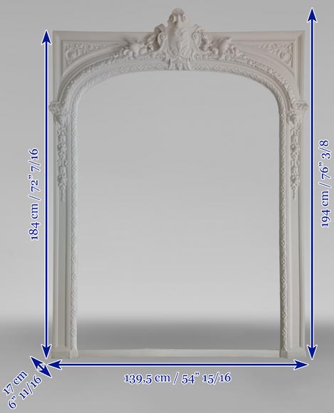 Napoleon III style trumeau with small lions heads Napoleon III style trumeau with small lions heads-7