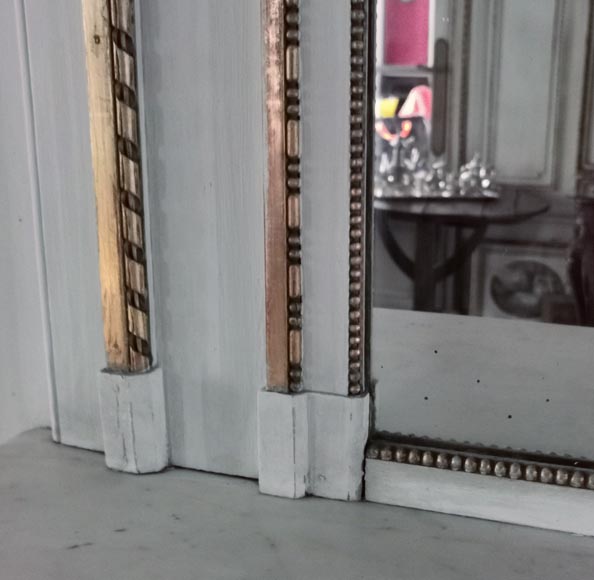 Louis XVI style trumeau with an allegory of Love in sculpted and gilt wood Louis XVI style trumeau with an allegory of Love in sculpted and gilt wood-7