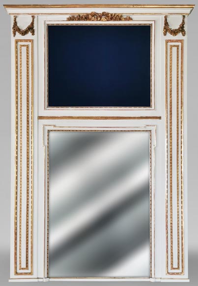 Louis XVI style trumeau with friezes and flowers crowns Louis XVI style trumeau with friezes and flowers crowns-0