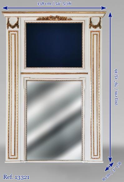 Louis XVI style trumeau with friezes and flowers crowns Louis XVI style trumeau with friezes and flowers crowns-7