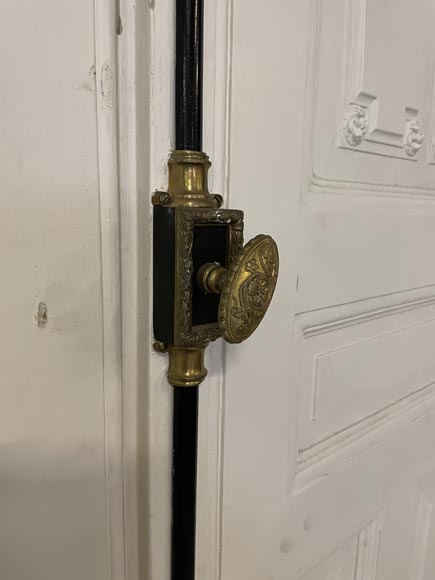 Important door with four leaves paneled decoration and small roses Important door with four leaves paneled decoration and small roses-6