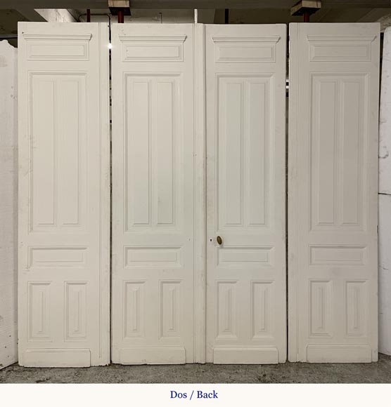 Important door with four leaves paneled decoration and small roses Important door with four leaves paneled decoration and small roses-7