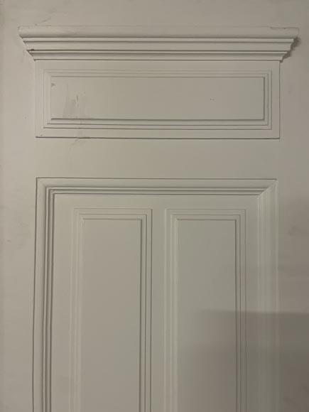Important door with four leaves paneled decoration and small roses Important door with four leaves paneled decoration and small roses-8