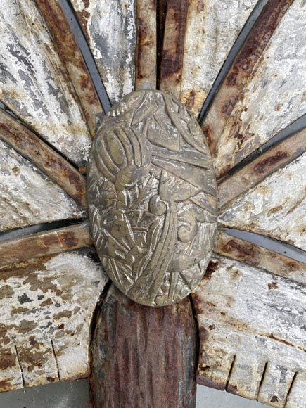 Armand Albert RATEAU (création) Baguès FRÈRES (exécution) double-porte Art déco en fer forgé polychrome au décor de palmiers, après 1925 Armand Albert RATEAU (création) Baguès FRÈRES (exécution) double-porte Art déco en fer forgé polychrome au décor de palmiers, après 1925-13