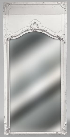 Louis XV style white trumeau with a Rococo decoration Louis XV style white trumeau with a Rococo decoration-0
