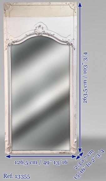 Louis XV style white trumeau with a Rococo decoration Louis XV style white trumeau with a Rococo decoration-9