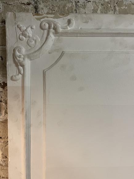 Louis XV style trumeau of painted in white wood with a shell Louis XV style trumeau of painted in white wood with a shell-3