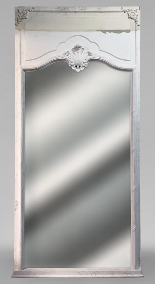 Large Louis XV style trumeau with a beautiful shell Large Louis XV style trumeau with a beautiful shell-0