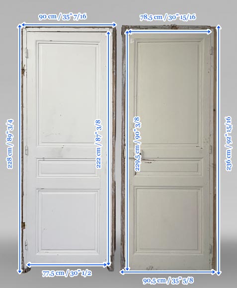 Pair of antique molded doors with frames-7