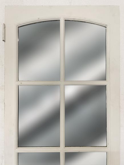 Pair of simple doors with a mirror on one side Pair of simple doors with a mirror on one side-2