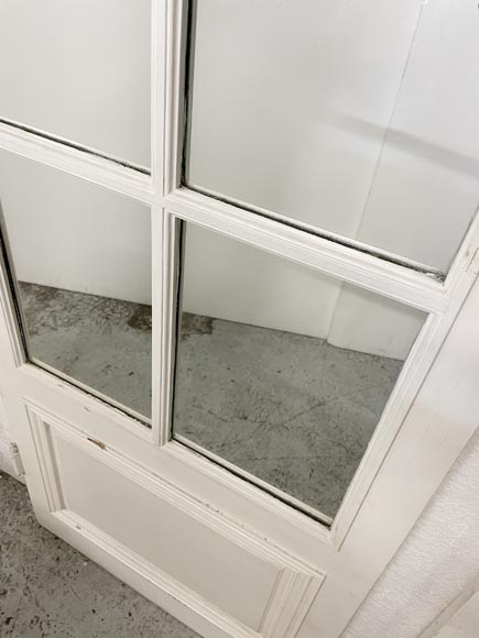 Pair of simple doors with a mirror on one side Pair of simple doors with a mirror on one side-4