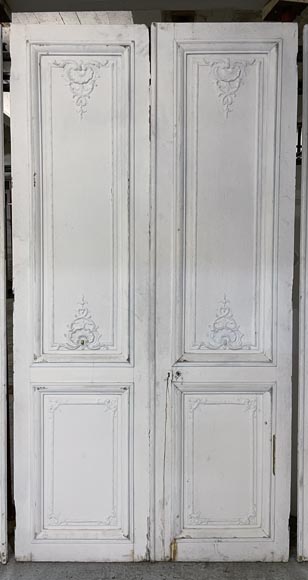 Set of antique Louis XV style double door and two doors Set of antique Louis XV style double door and two doors-3