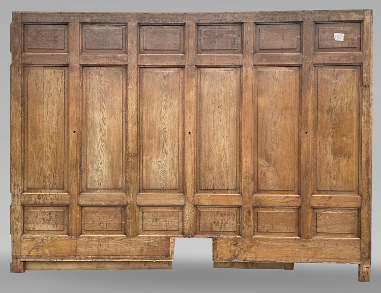 Set of about 23 linear meters of oak paneled room bases-13411-0