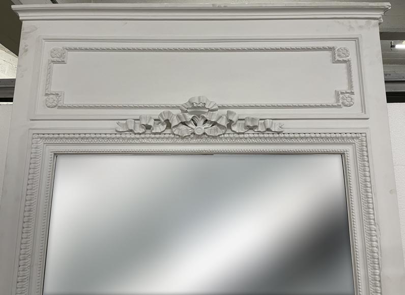 Louis XVI style trumeau with ribbon and frieze, 19th century Louis XVI style trumeau with ribbon and frieze, 19th century-1