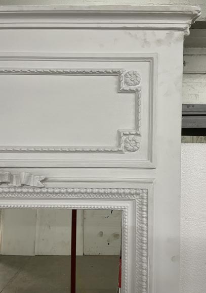 Louis XVI style trumeau with ribbon and frieze, 19th century Louis XVI style trumeau with ribbon and frieze, 19th century-4