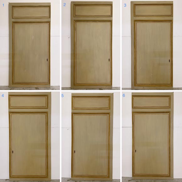 Lot of 6 oak cupboard doors, 18th century Lot of 6 oak cupboard doors, 18th century-4