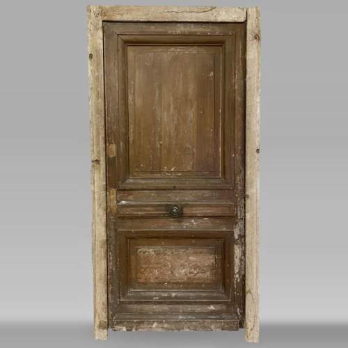 Antique oak door with its frame