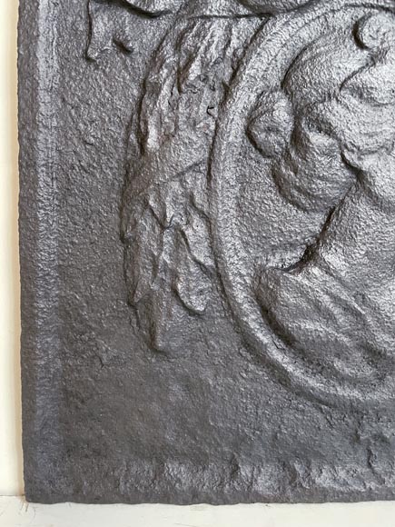 Louis XVI style fireback with a woman profile Louis XVI style fireback with a woman profile-4