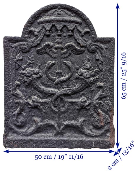 Fireback with Hermes' caduceus and horns of plenty Fireback with Hermes' caduceus and horns of plenty-6