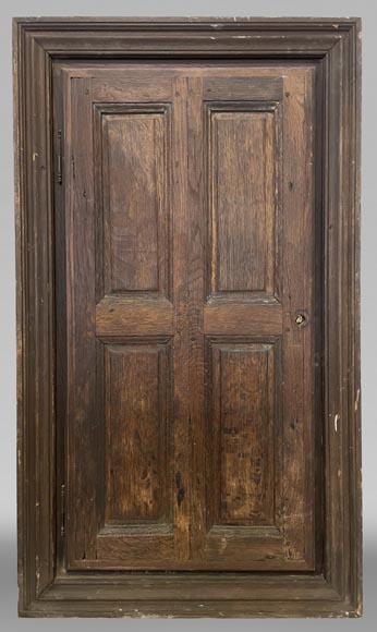 Small oak cupboard door with frame-0