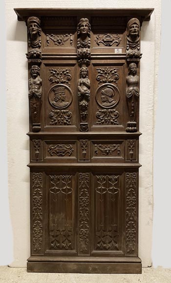 Elements of low panels in oak in Neo-Renaissance style Elements of low panels in oak in Neo-Renaissance style-5
