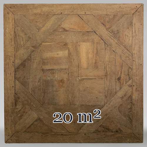 Lot of about 20m² of Arenberg parquet flooring, 19th century