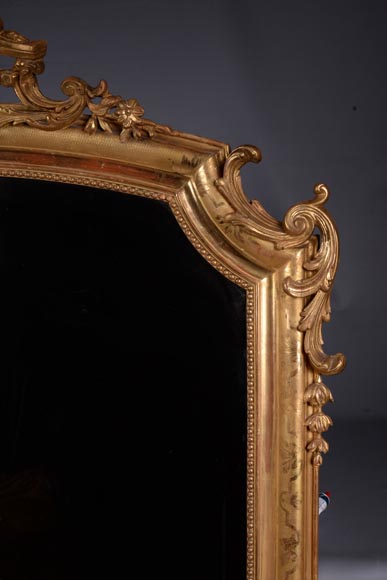 Beautiful Louis XV style trumeau with an open work shell Beautiful Louis XV style trumeau with an open work shell-5