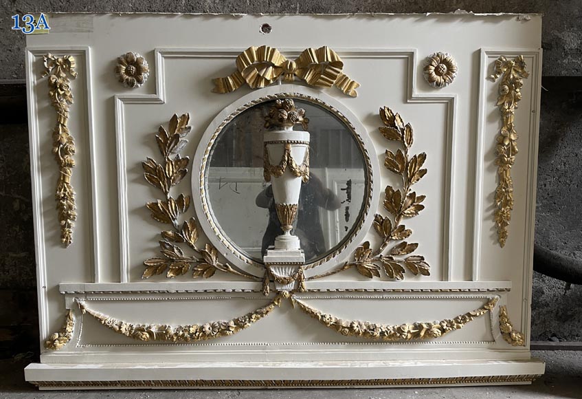 Carved, regilded and white-painted wooden paneling Carved, regilded and white-painted wooden paneling-10