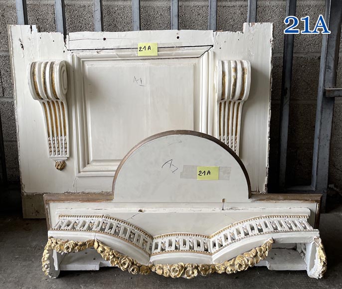 Carved, regilded and white-painted wooden paneling Carved, regilded and white-painted wooden paneling-18