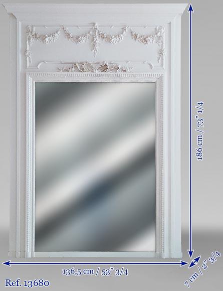 Louis XVI style trumeau with a flowers garland Louis XVI style trumeau with a flowers garland-8