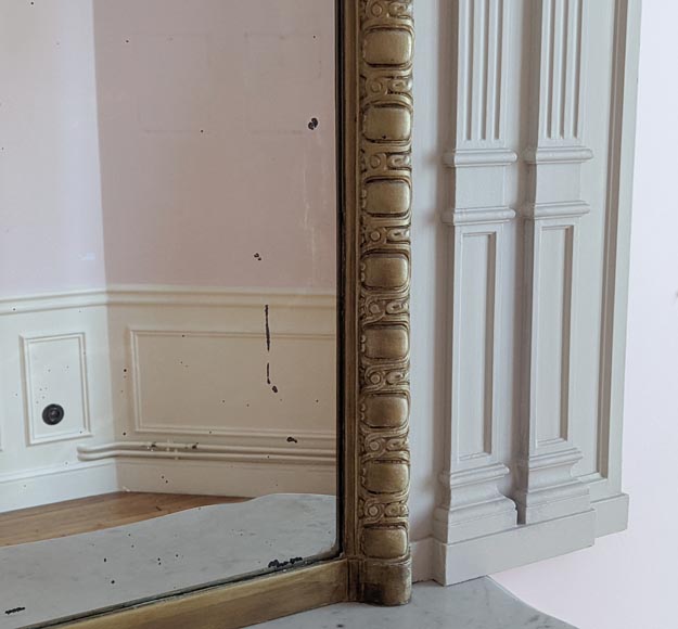 Regence style trumeau with a flowered cartouche Regence style trumeau with a flowered cartouche -5