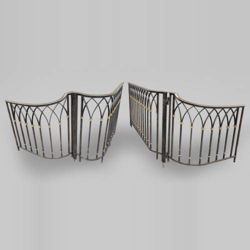 Art Deco wrought iron handrail 