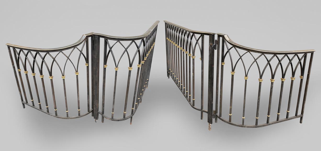 Art Deco wrought iron handrail Art Deco wrought iron handrail -0