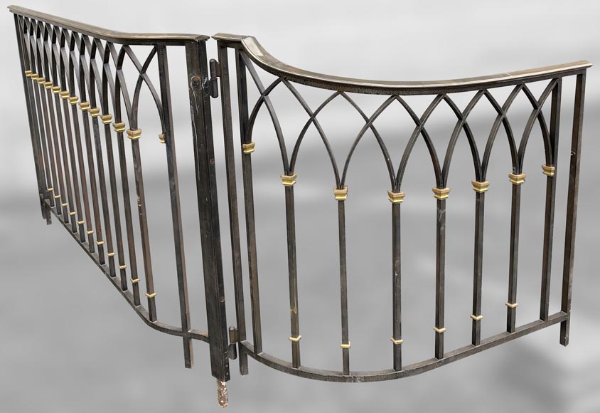 Art Deco wrought iron handrail Art Deco wrought iron handrail -1